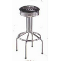 Chrome Ring Bar Stool w/ Seat Logo